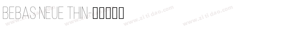 Bebas Neue thin字体转换
